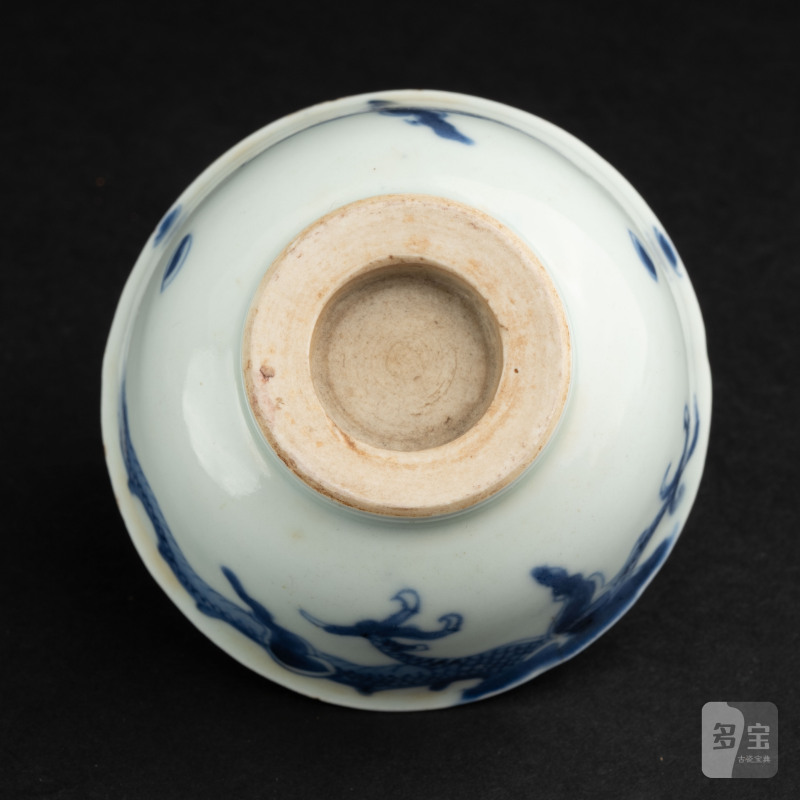    清 青花過墻龍碗 - 图6